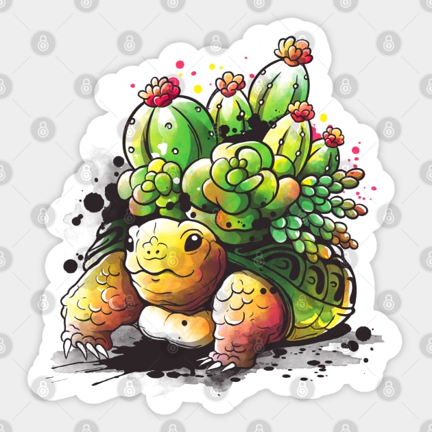 Succulent tortoise Sticker by NemiMakeit